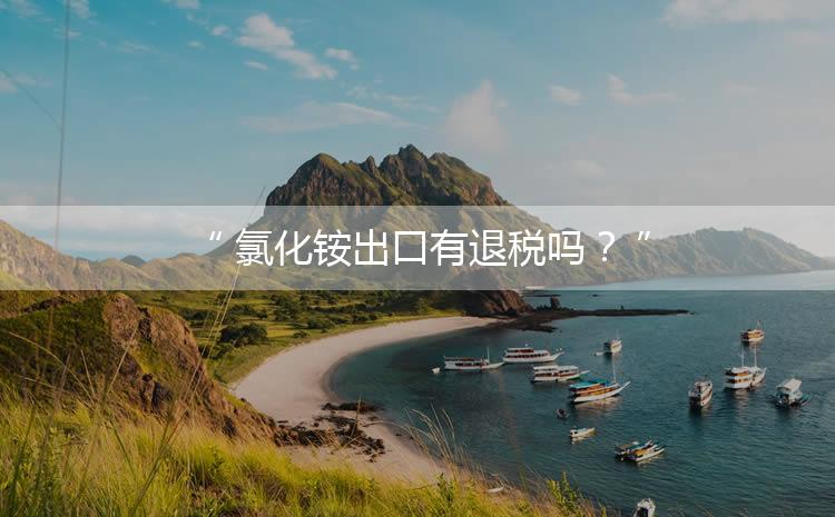 氯化銨出口有退稅嗎？